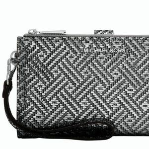 Authentic Michael Kors Silver Phone Wristlet